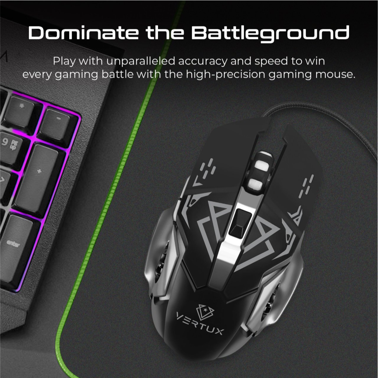 Precision Tracking Ergonomic Gaming Mouse