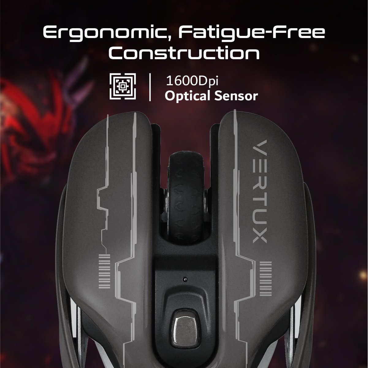 High Performance Ergonomic Wireless Gaming Mouse