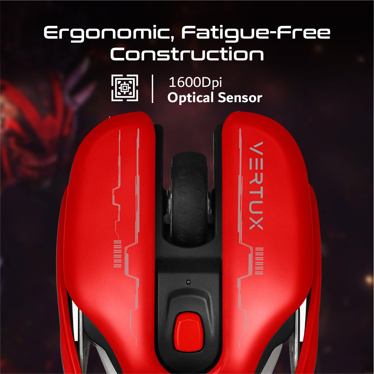 High Performance Ergonomic Wireless Gaming Mouse