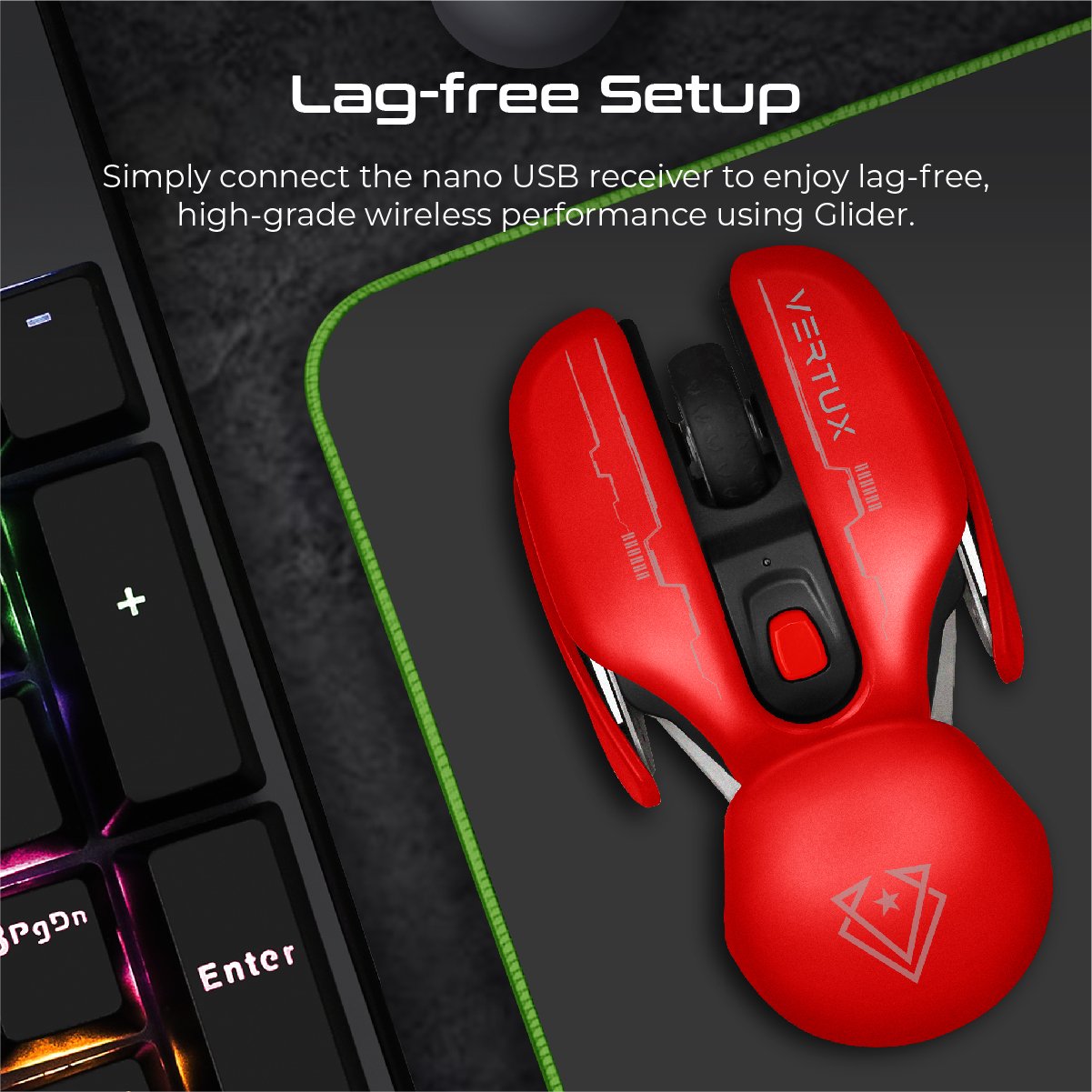 High Performance Ergonomic Wireless Gaming Mouse