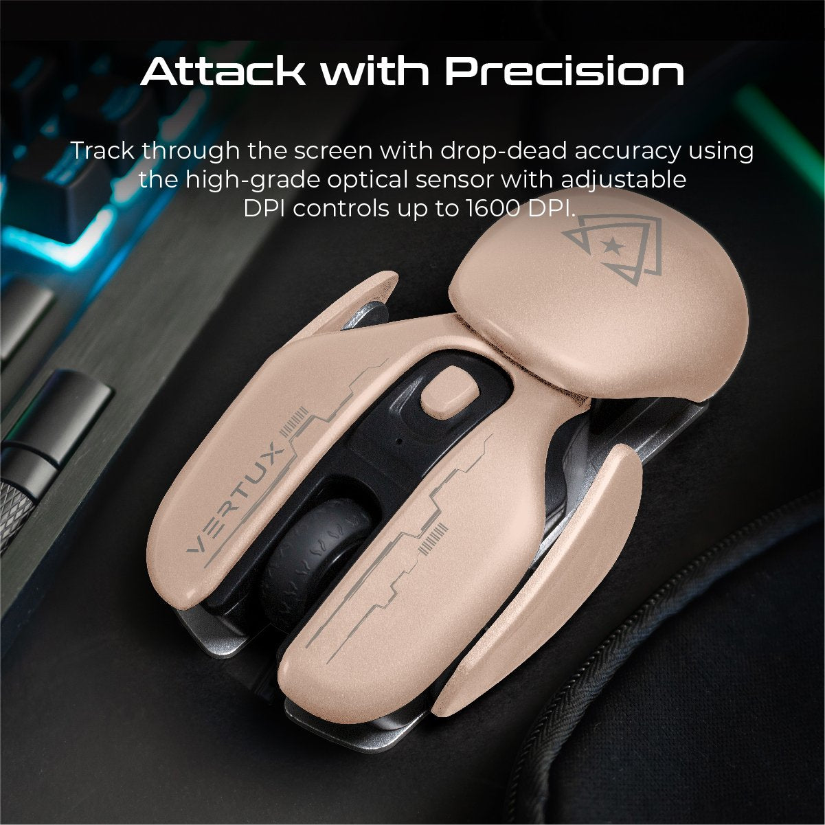 High Performance Ergonomic Wireless Gaming Mouse