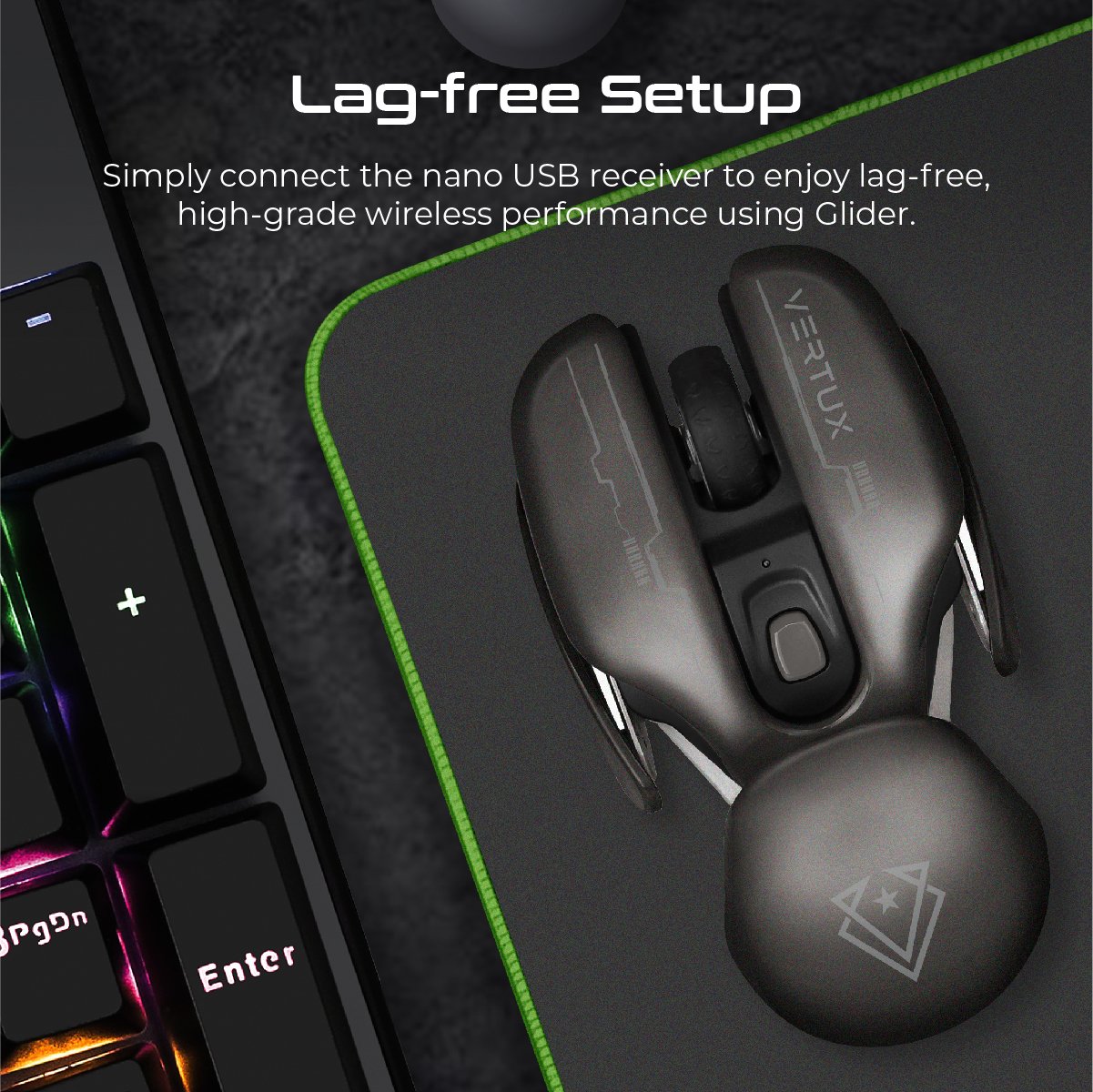 High Performance Ergonomic Wireless Gaming Mouse