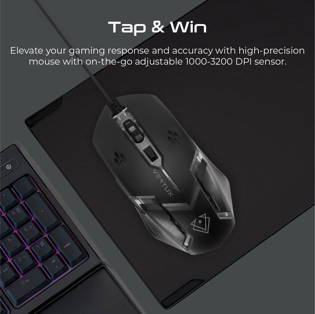 Backlit Ergonomic Wired Gaming Keyboard & Mouse